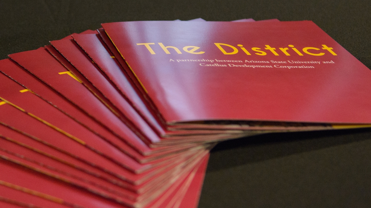 stack of The District booklets