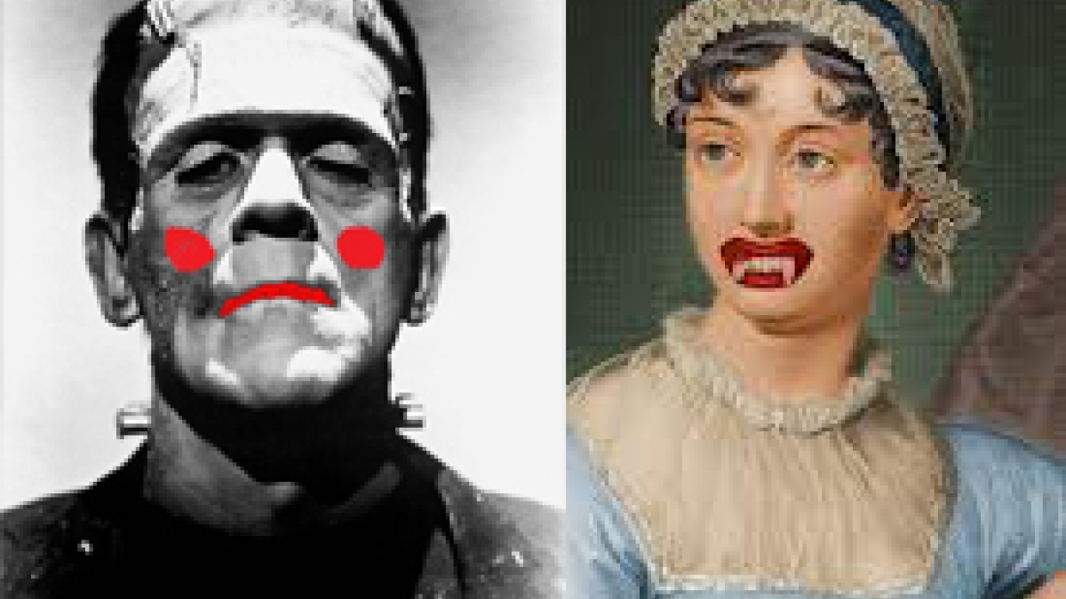 Frankenstein, Jane Austen photoshopped art